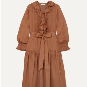 DOEN Belted Ruffle Dress